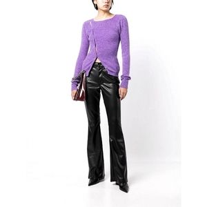 Mother The Weekender Heel Faux Leather Flared Pants